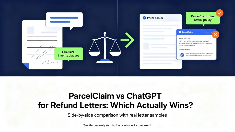 Parcel Claim vs ChatGPT for Refund Letters: Which Actually Wins?