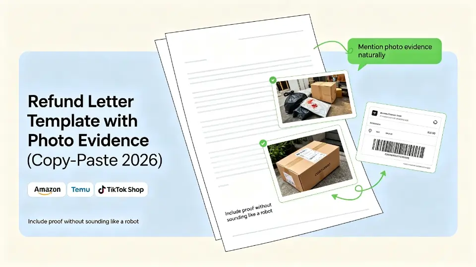 Refund Letter Template with Photo Evidence (Copy-Paste 2026)