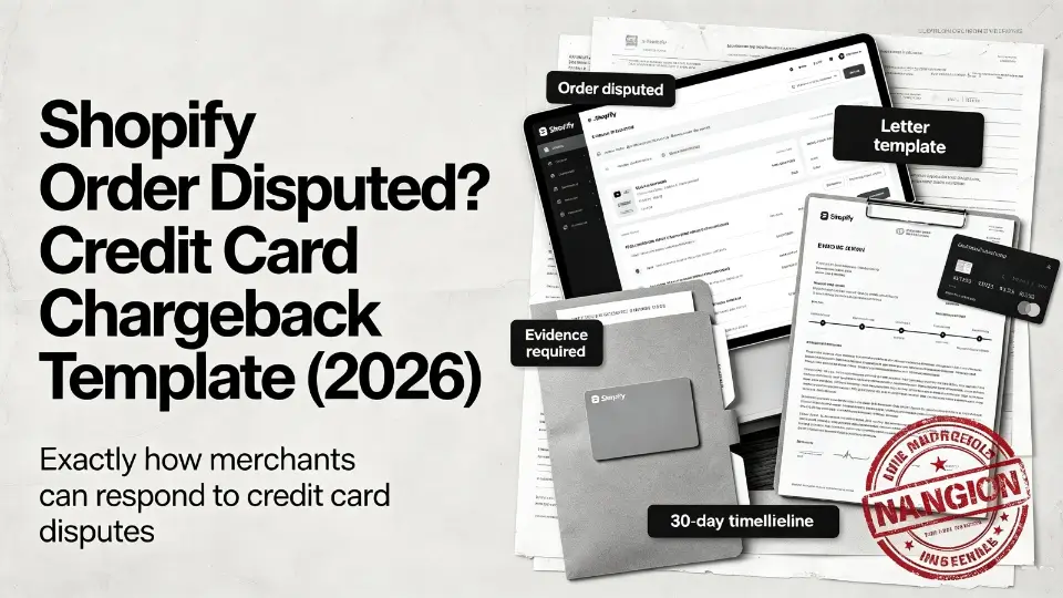 Shopify Order Disputed? Credit Card Chargeback Template (2026)