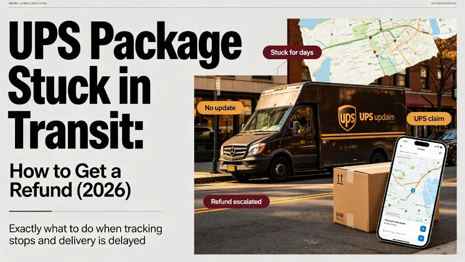 UPS Package Stuck in Transit: How to Get a Refund (2026)